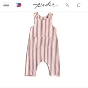 COPY - NWOT Pehr overall in pink stripe